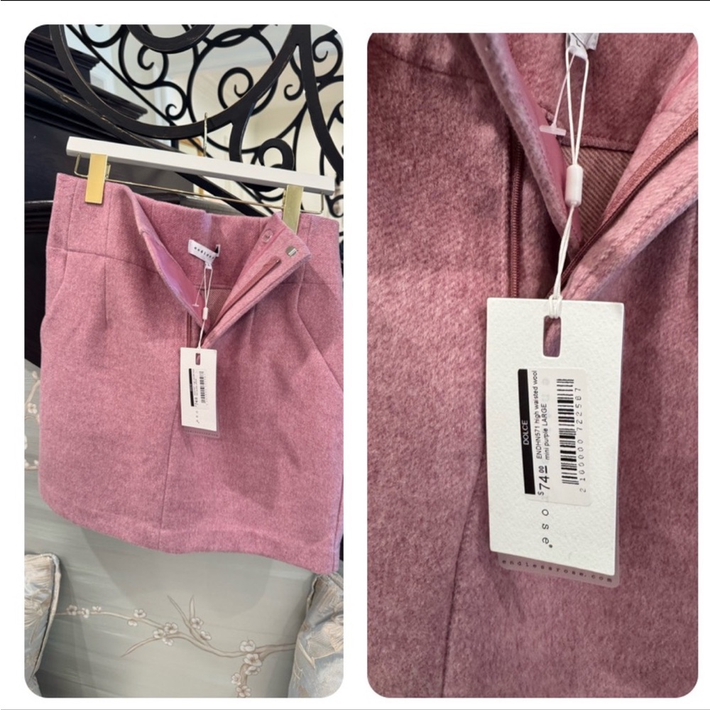 Pink Mini Skirt with Zip Detail